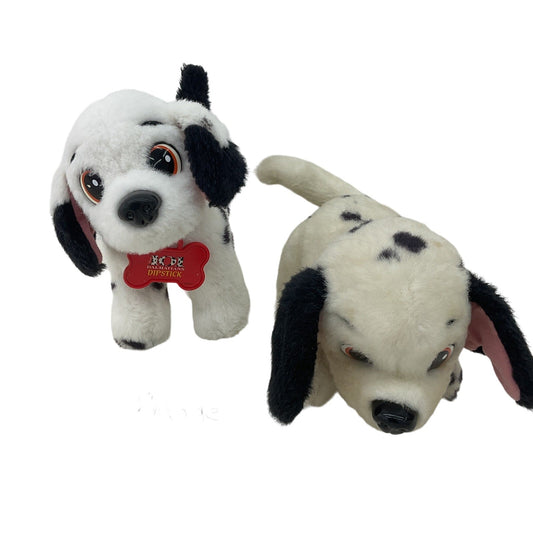 Vintage Disney 101 Dalmatians Black White Puppy Dogs Plush Toys - Warehouse Toys