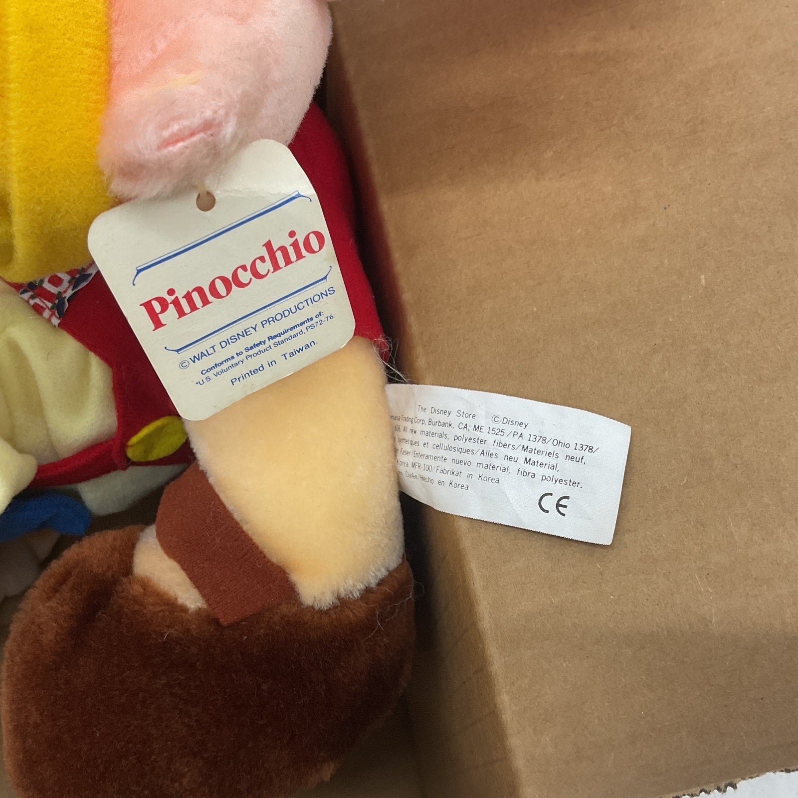 Vintage Disney LOT 1980s Pinocchio Plush Dolls Stuffed Animals Preowned 80s - Warehouse Toys