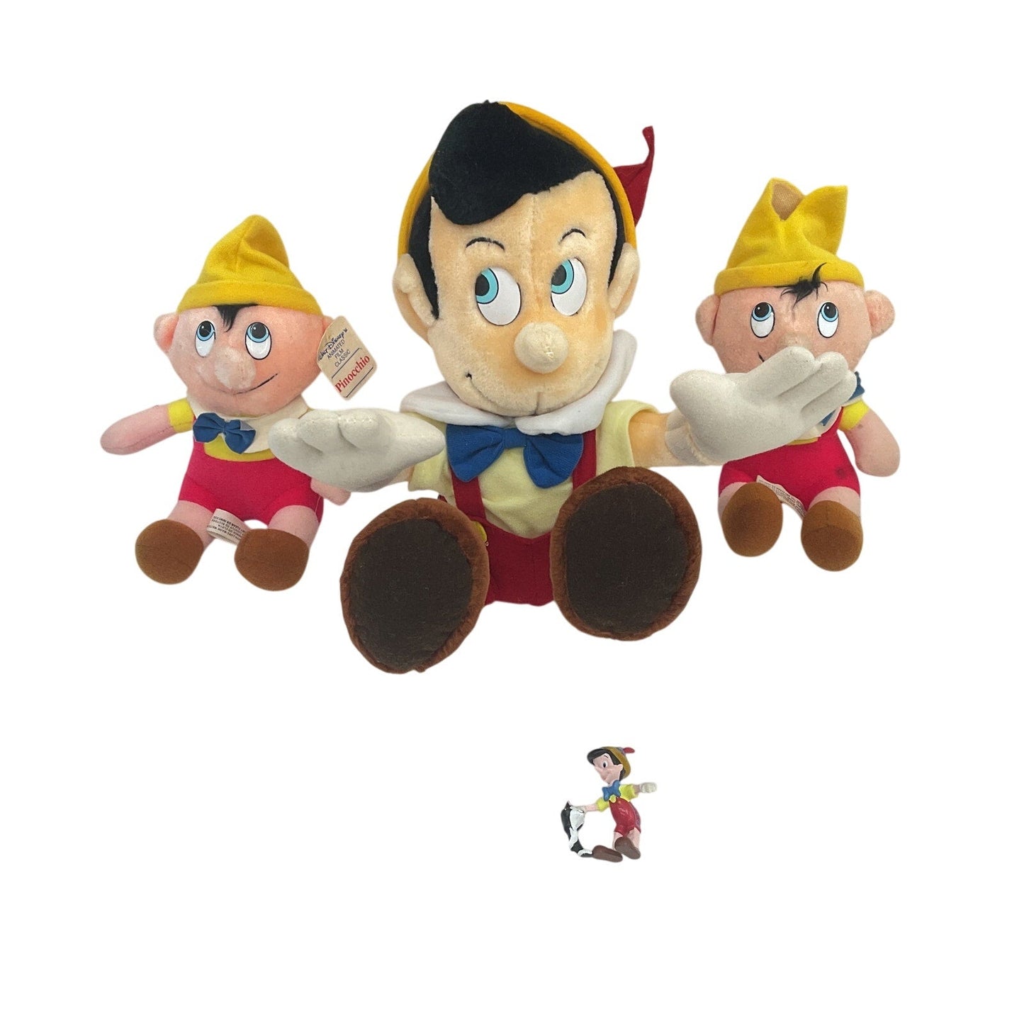 Vintage Disney LOT 1980s Pinocchio Plush Dolls Stuffed Animals Preowned 80s - Warehouse Toys