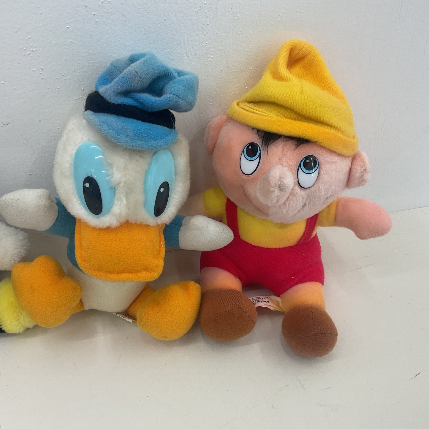 Vintage Disney LOT 3 Mini Plush Dolls Pinocchio Donald Duck Mickey Mouse Stuffed - Warehouse Toys