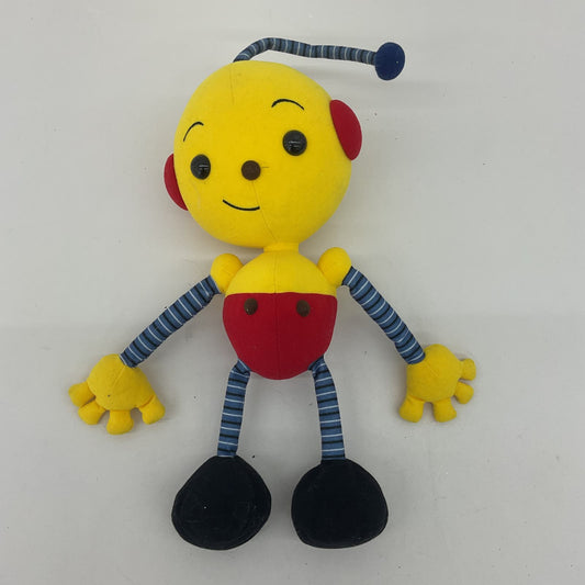 Vintage Disney Rolie Polie Olie Yellow Robot Plush Doll Poseable - Warehouse Toys