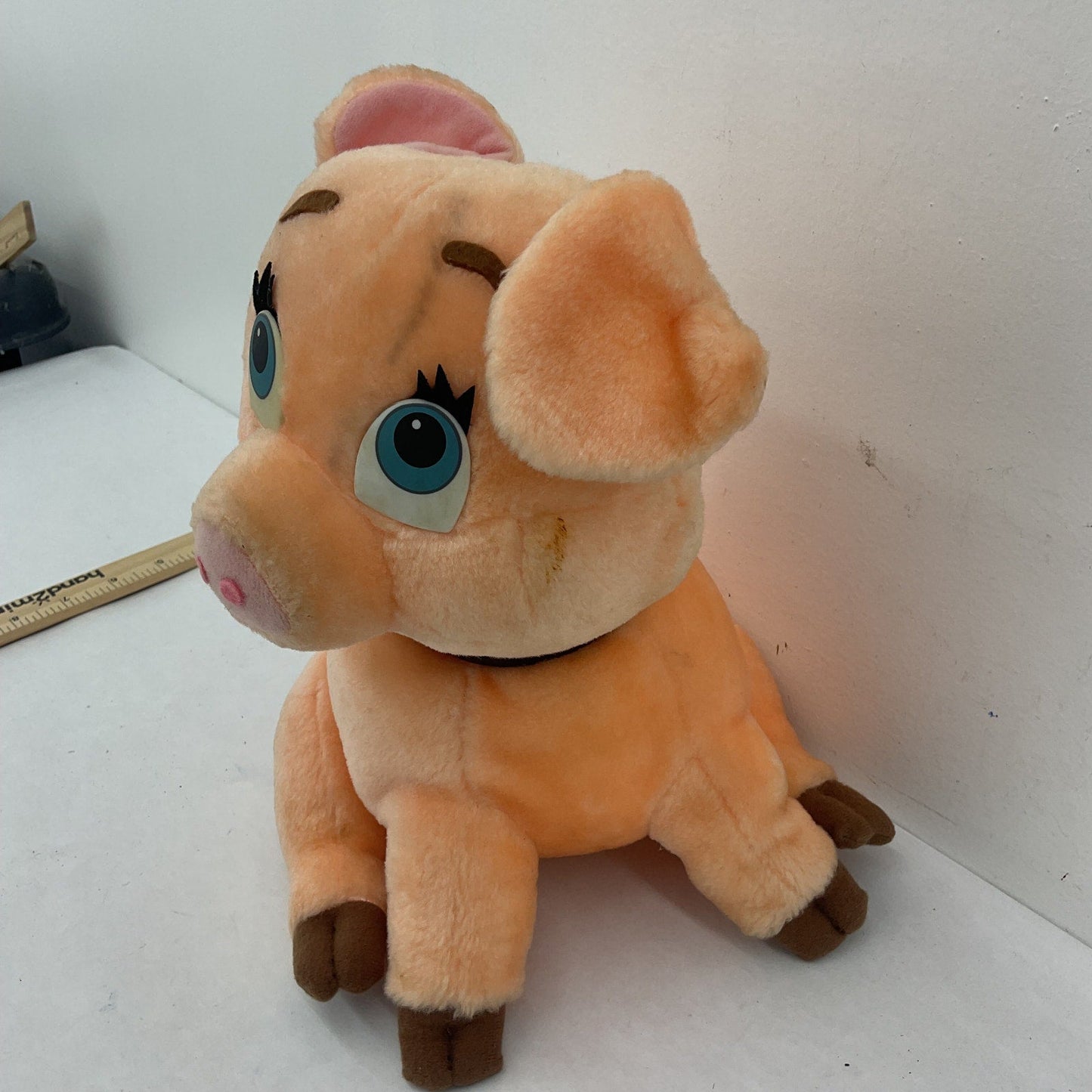 Vintage Disney The Black Cauldron 1985 Hen Wen Pink Pig Plush Doll RARE 80s - Warehouse Toys