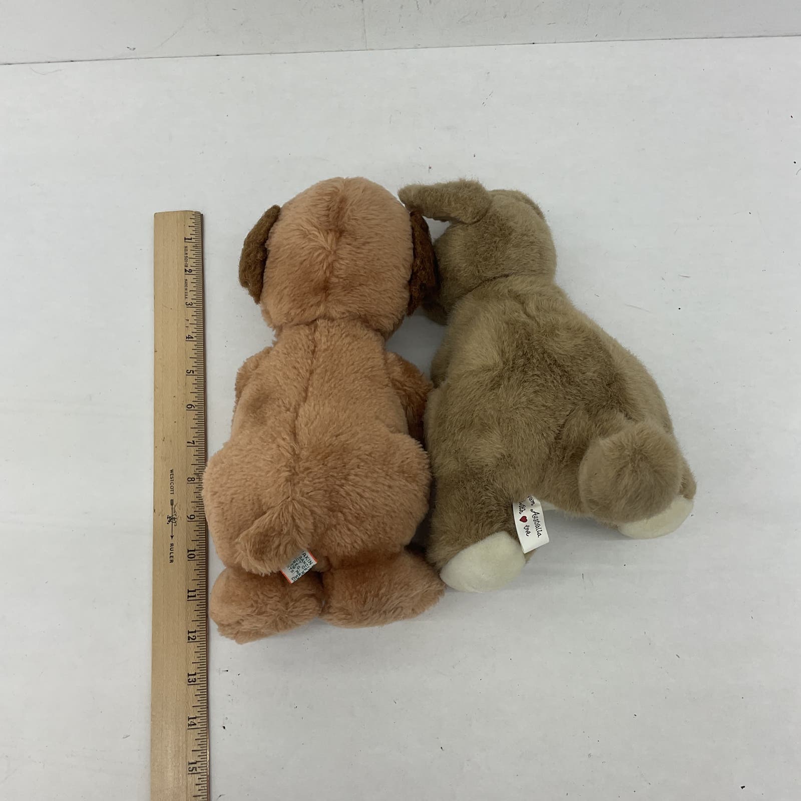 Vintage Dog & Kangaroo Windmill Toys Brown Plush Toy Lot - Warehouse Toys