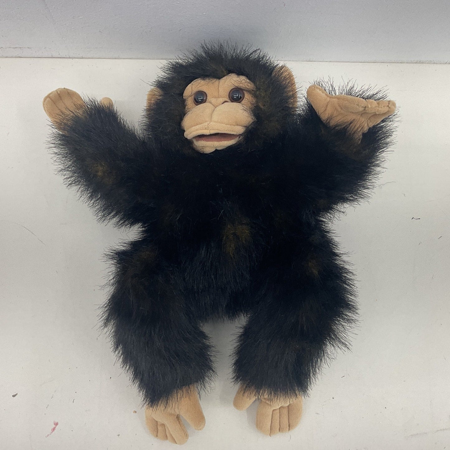 Vintage Folkmanis Small Hand Puppet Plush Chimp Toy Monkey - Warehouse Toys