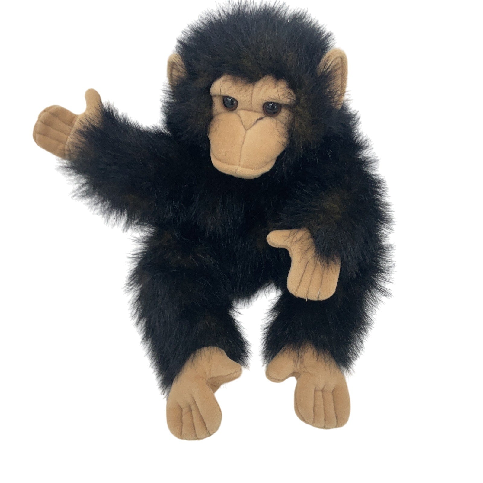 Vintage Folkmanis Small Hand Puppet Plush Chimp Toy Monkey - Warehouse Toys