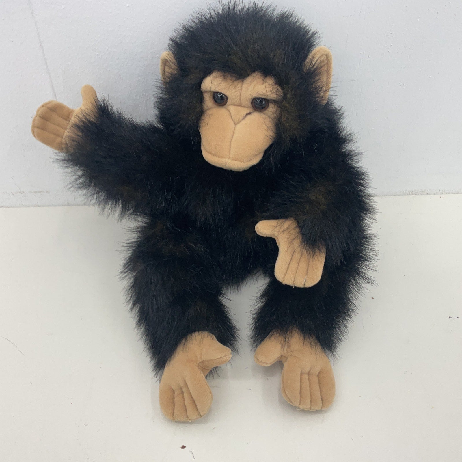 Vintage Folkmanis Small Hand Puppet Plush Chimp Toy Monkey - Warehouse Toys