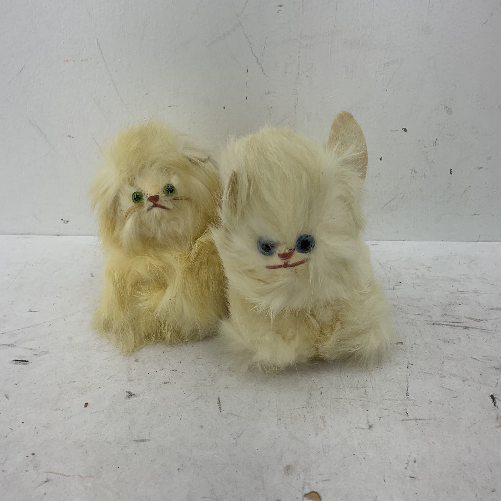 Vintage Fur Toy Lot Cat Dog Fair Prize 50s 60s Stuffed Animal - Warehouse Toys