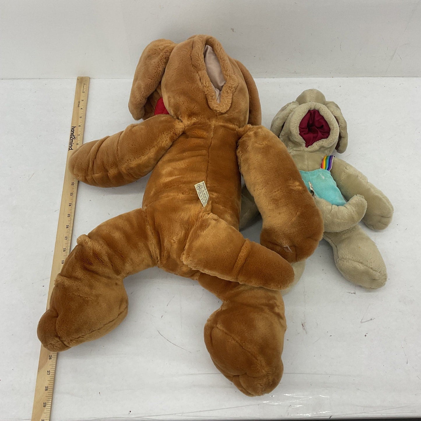 Vintage Ganzbros Wrinkles the Dog Plush Stuffed Animals Hand Puppets LOT 2 - Warehouse Toys