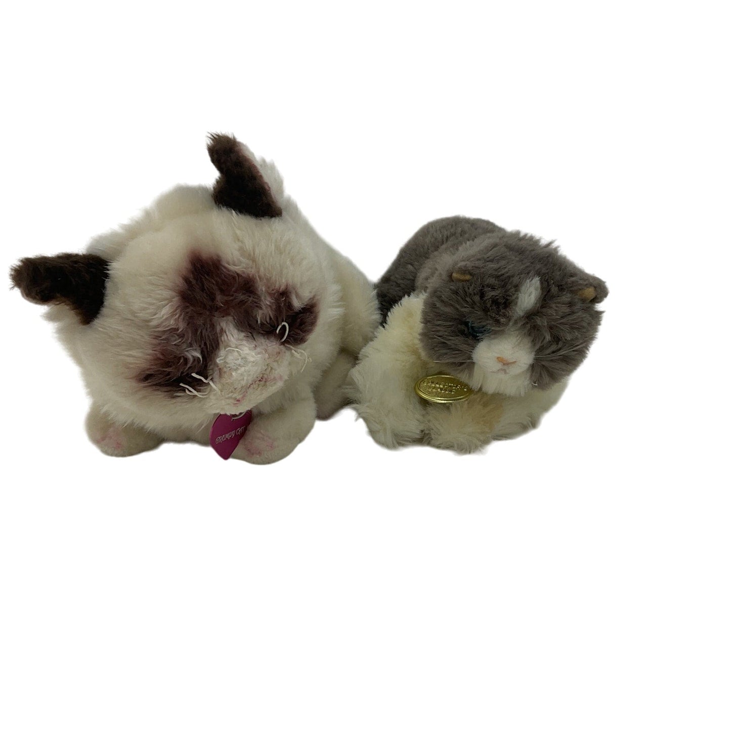 Vintage GUND Gray White Fluffy Collector's Classic Grumpy Cat