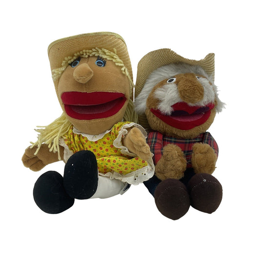 Vintage Heehaw Country Plush Dolls Miss Daisy & Shotgun Red Stuffed Toys - Warehouse Toys