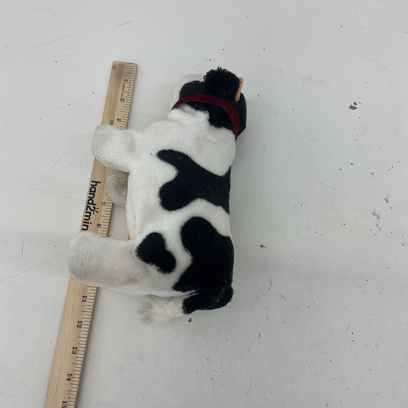 Vintage Japan Iwaya Black White Moo Cow Electronic Stuffed Animal UNTESTED - Warehouse Toys