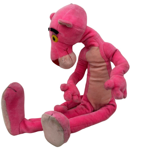 Vintage Jumbo Mighty Star Preowned Pink Poseable Pink Panther Stuffed Animal Toy - Warehouse Toys