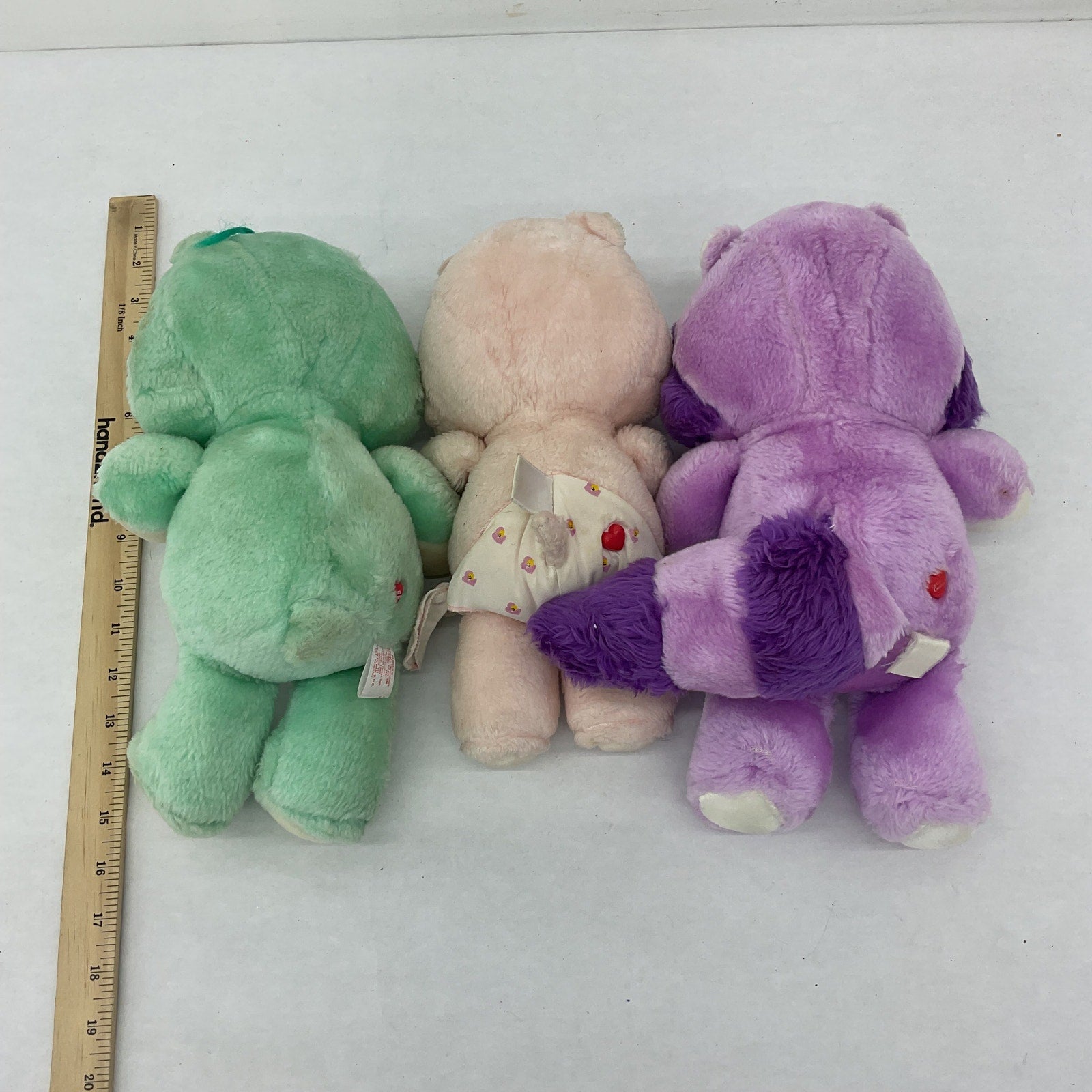 Vintage Kenner 1980s LOT 3 Care Bears Cousin Bright Heart Raccoon Bedtime Baby - Warehouse Toys