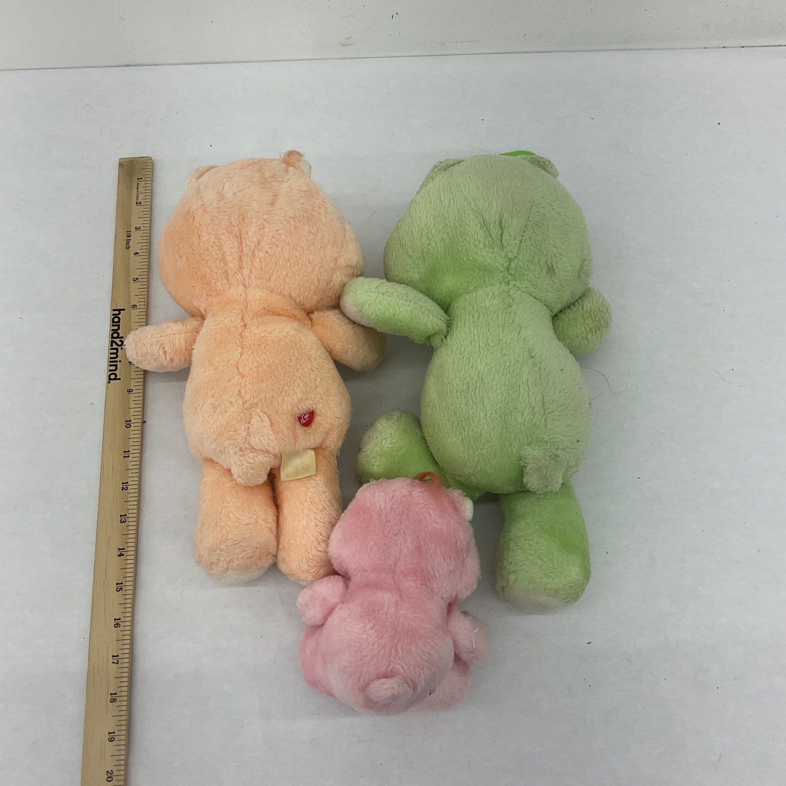 Vintage Kenner 1980s LOT of 3 Care Bears Friendship Good Luck Loves A Lot Green - Warehouse Toys