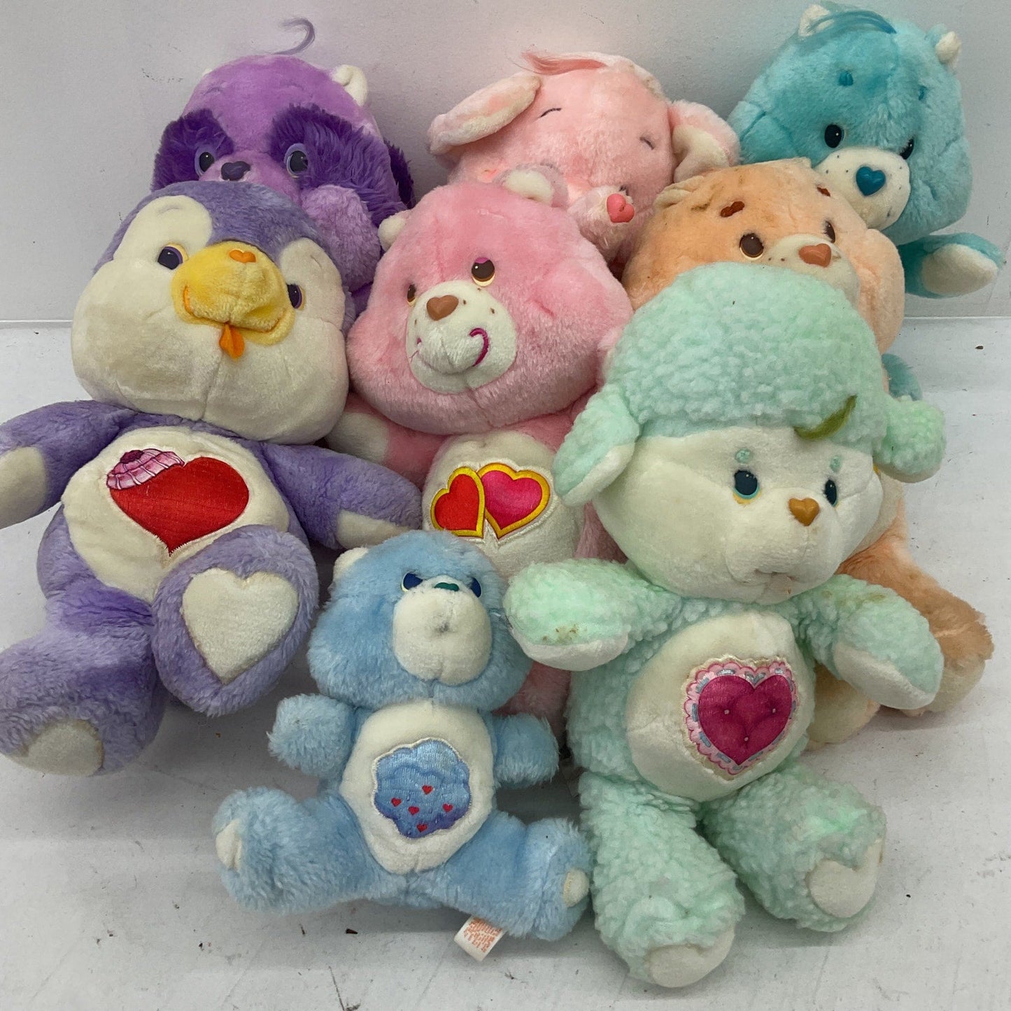 Vintage Kenner Care Bears Cousins Plush Dolls LOT Cozy Heart Penguin Lamb - Warehouse Toys