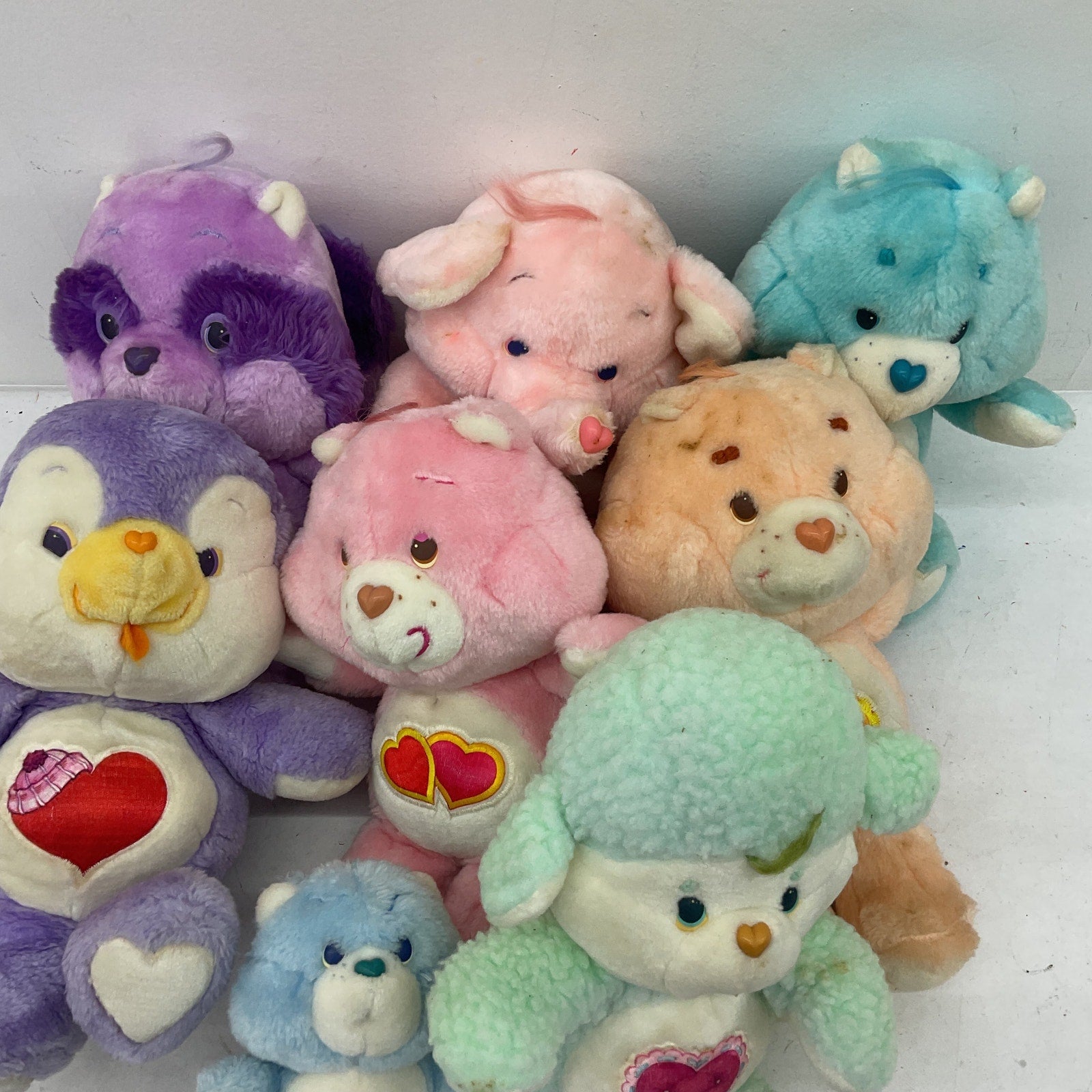 Vintage Kenner Care Bears Cousins Plush Dolls LOT Cozy Heart Penguin Lamb - Warehouse Toys