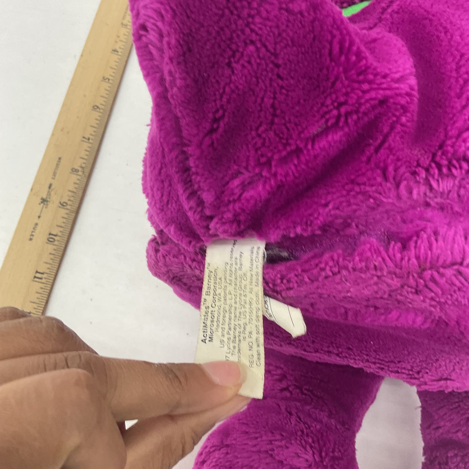 Vintage Large Barney the Purple Dinosaur Friends Dino Plush Stuffed Animal - Warehouse Toys