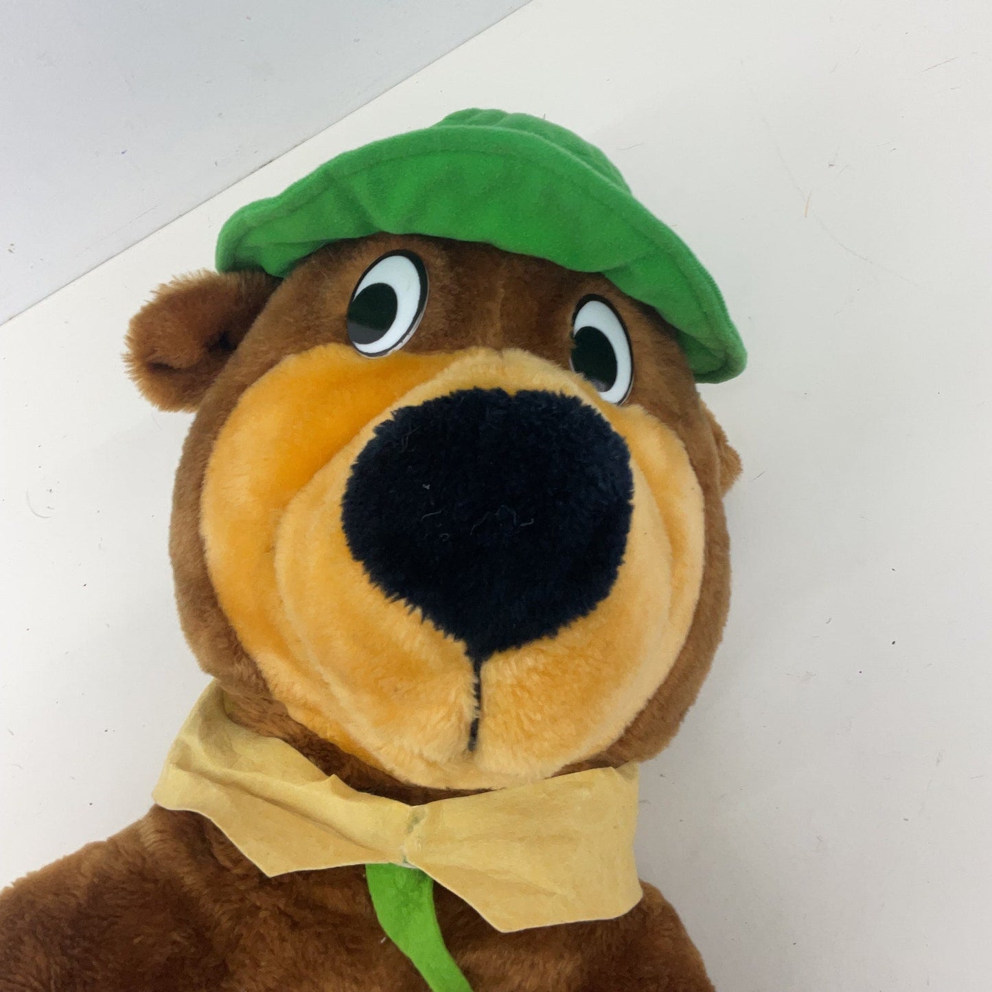 Vintage Large Jumbo Hanna Barbera Yogi Bear Brown Green Plush Doll Stuffed Toy - Warehouse Toys