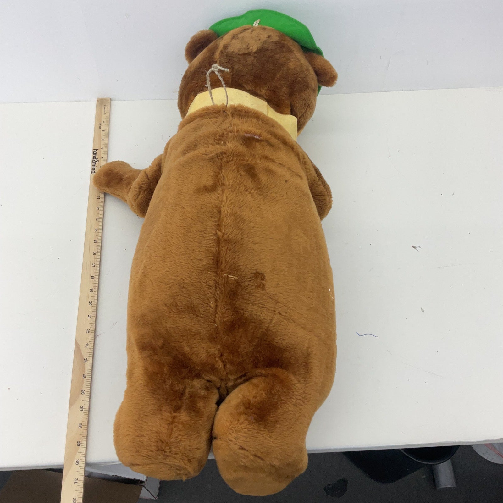 Vintage Large Jumbo Hanna Barbera Yogi Bear Brown Green Plush Doll Stuffed Toy - Warehouse Toys