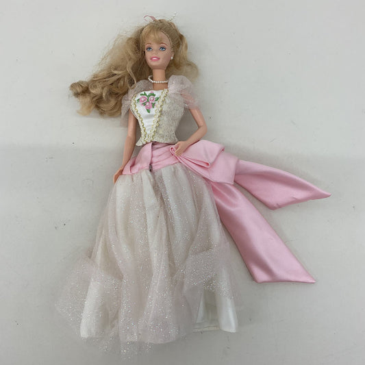 Vintage Loose Barbie Doll in Glimmery White Ball Gown Dress - Warehouse Toys