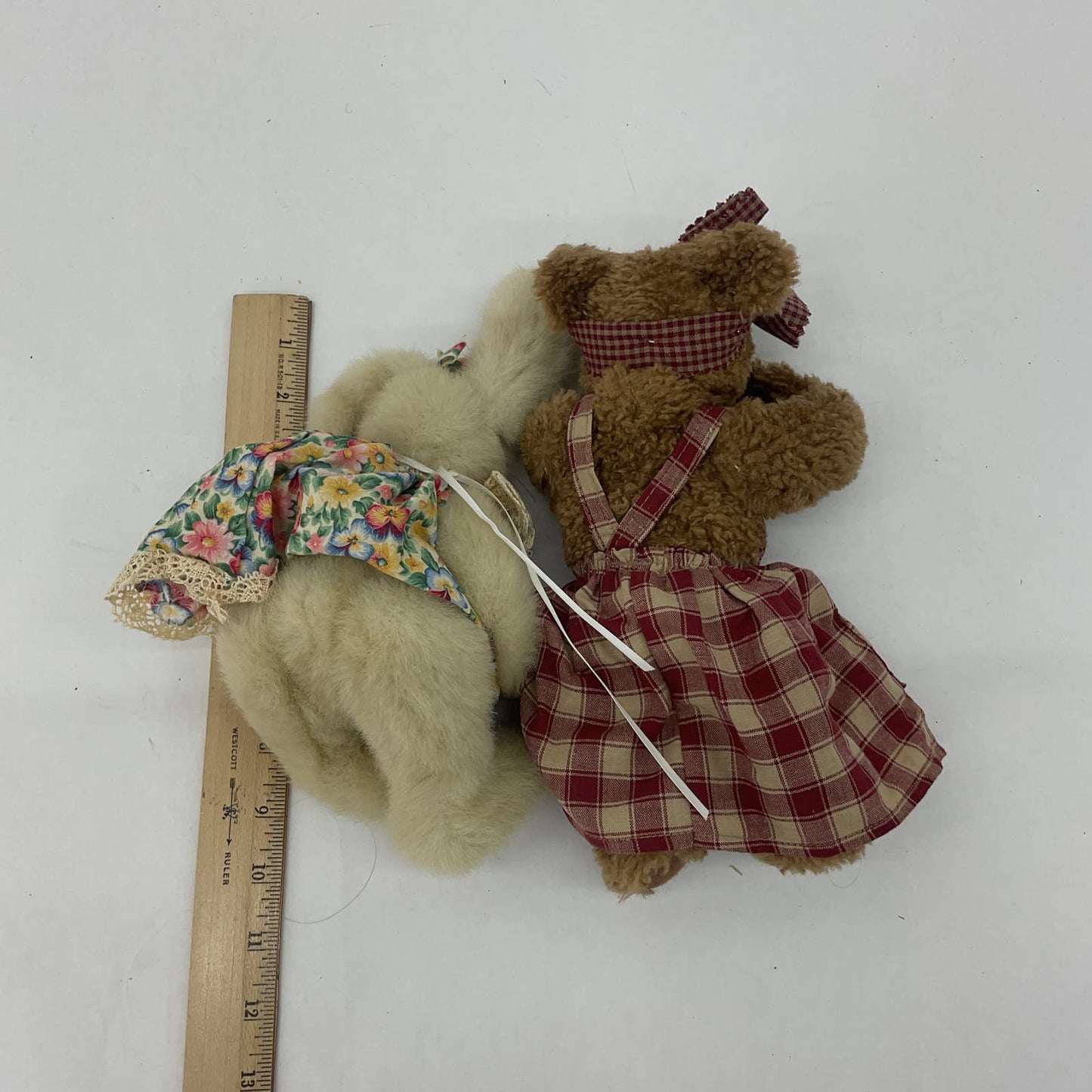 Vintage LOT 2 1990s Boyds Bears Teddy Bear & Bunny Rabbit Country Home Plush - Warehouse Toys