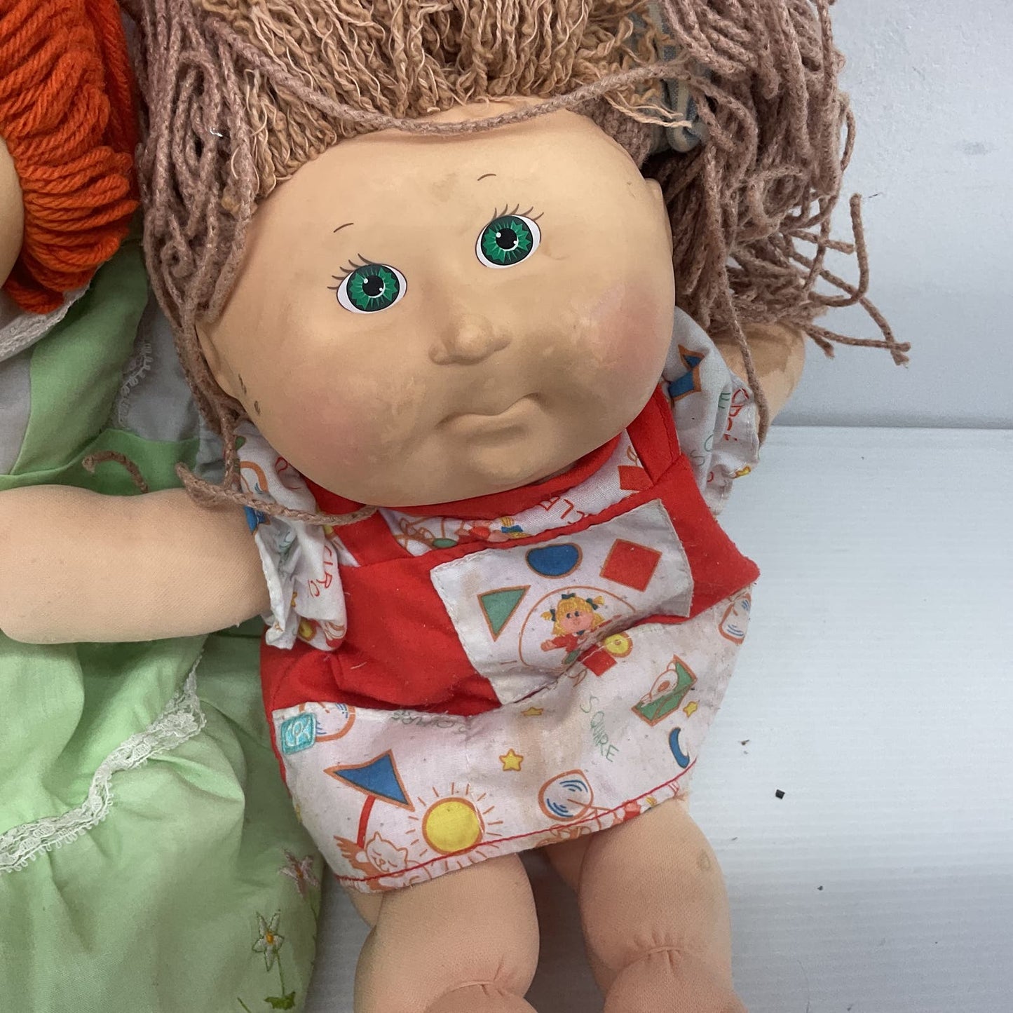 Vintage LOT 2 Cabbage Patch Kids Baby Dolls Red Headed Brunette - Warehouse Toys