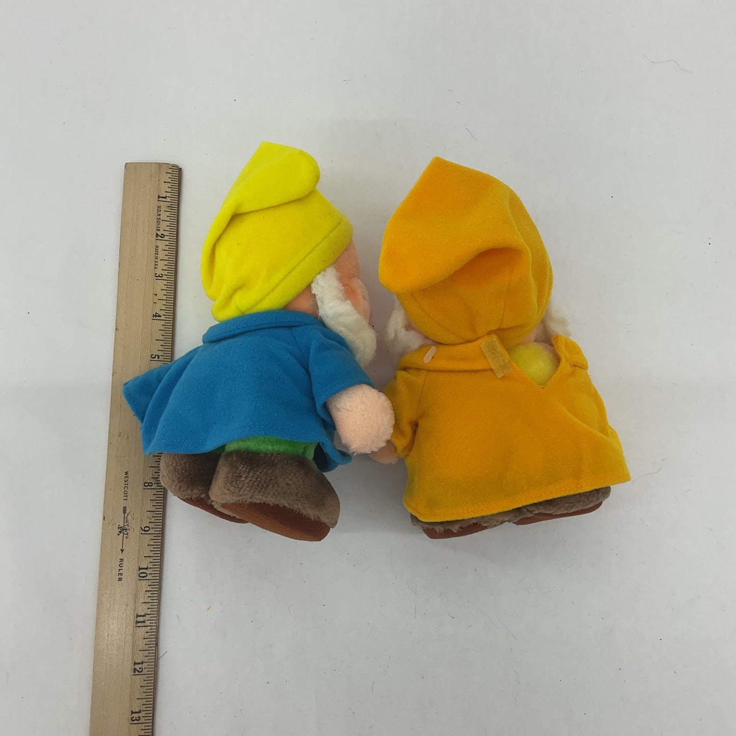 Vintage LOT 2 Disney Snow White & 7 Dwarfs Happy Sleepy Plush Dolls 80s - Warehouse Toys