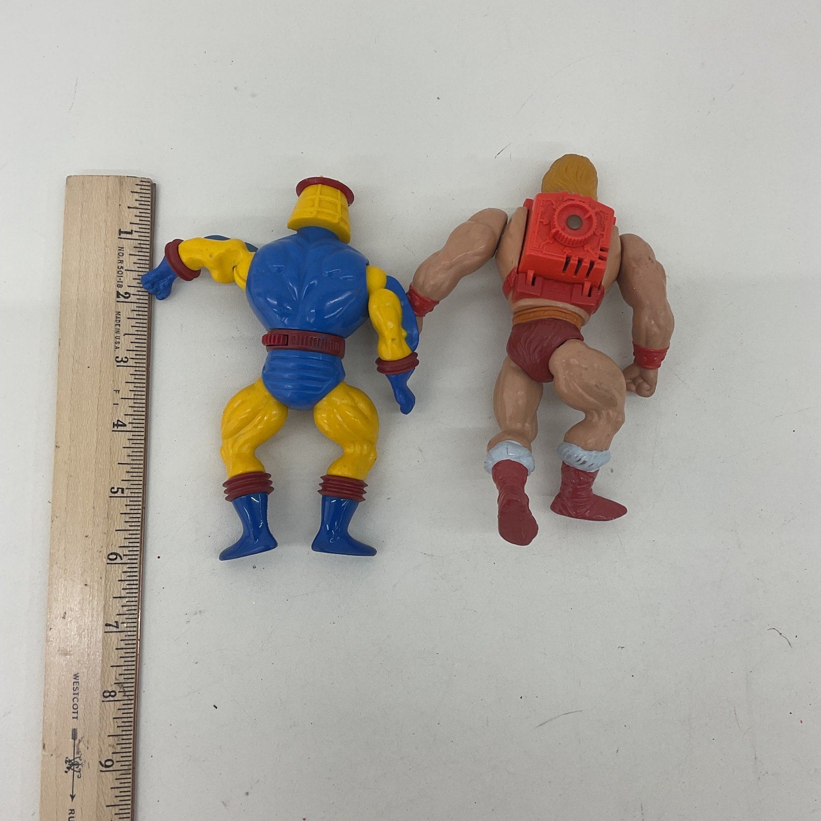 Vintage LOT 2 MOTU Masters of the Universe HeMan & Sy - Klone Action Figures - Warehouse Toys