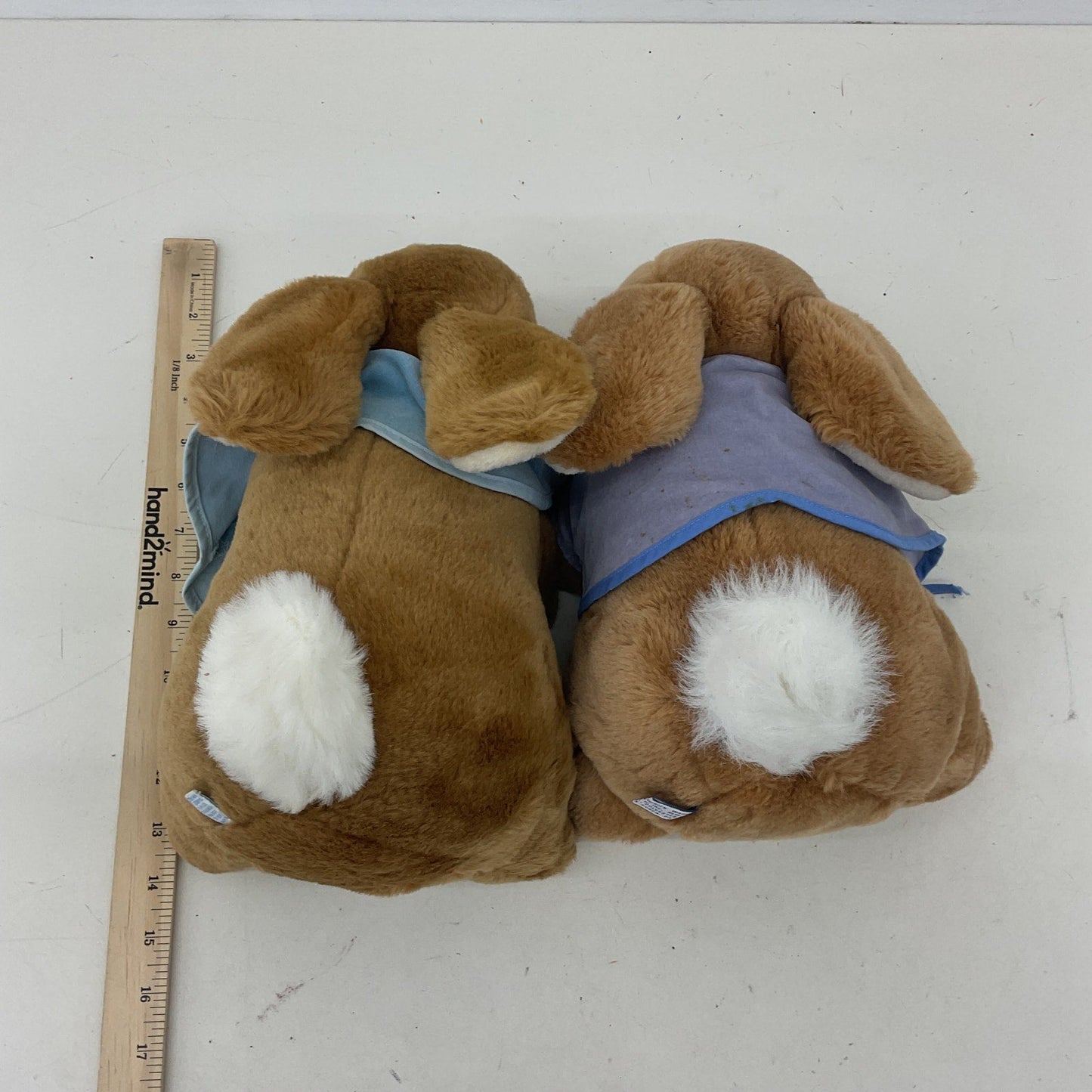 Vintage LOT 2 Preowned Eden Beatrix Potter Peter Rabbit in Blue Vest Plush Dolls - Warehouse Toys