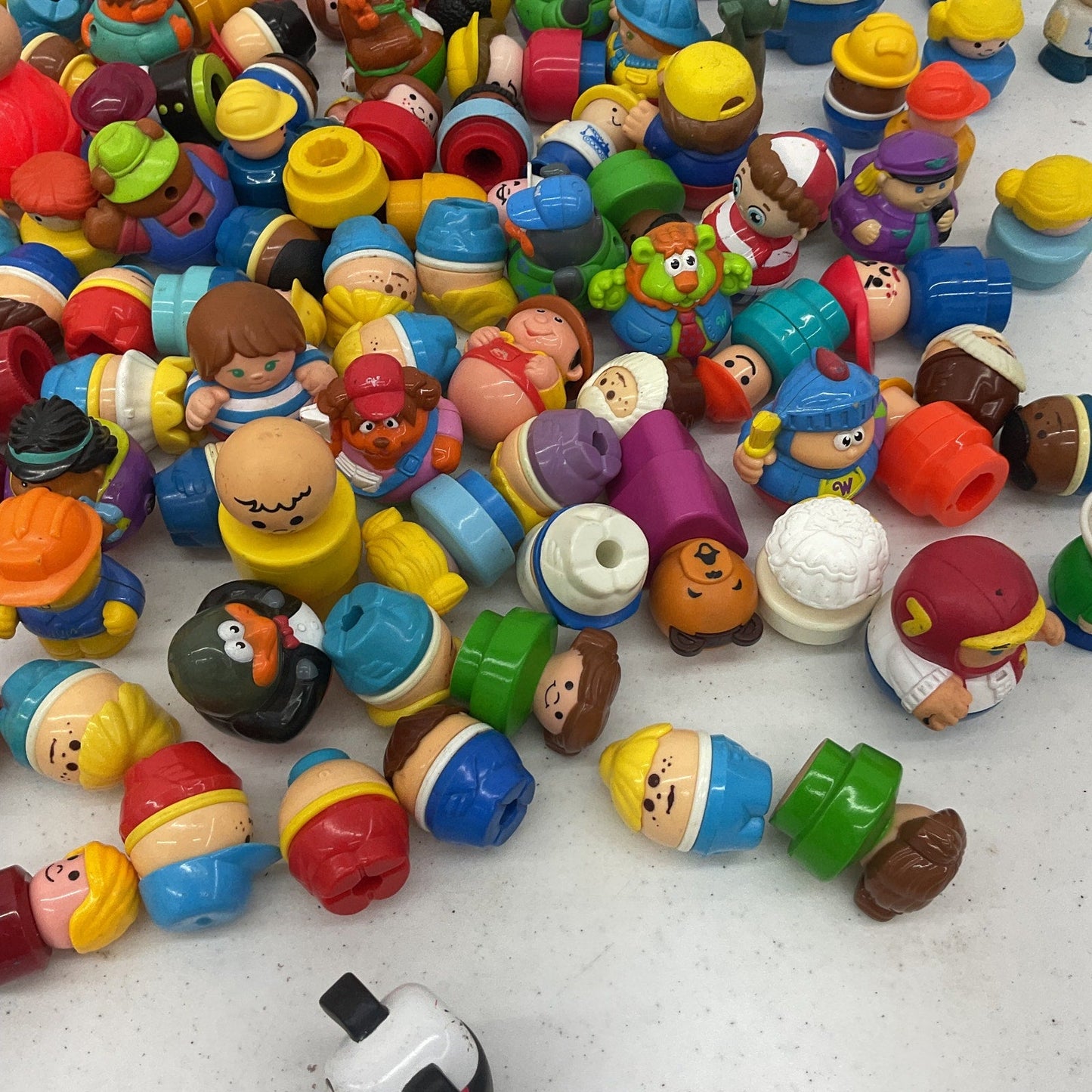 Vintage LOT 7 lbs Mixed Fisher Price Playskool Chunky Little People Figures Used - Warehouse Toys