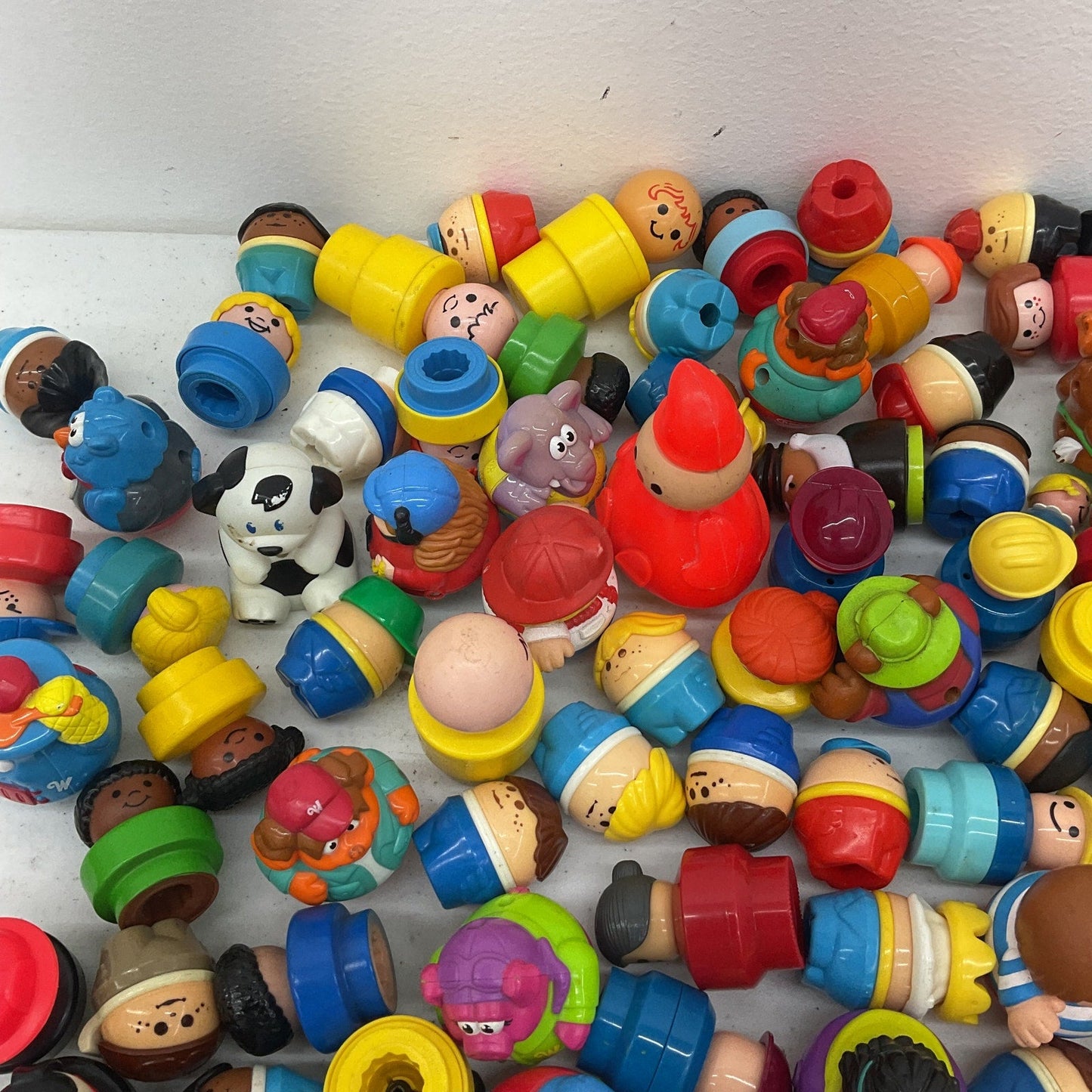 Vintage LOT 7 lbs Mixed Fisher Price Playskool Chunky Little People Figures Used - Warehouse Toys