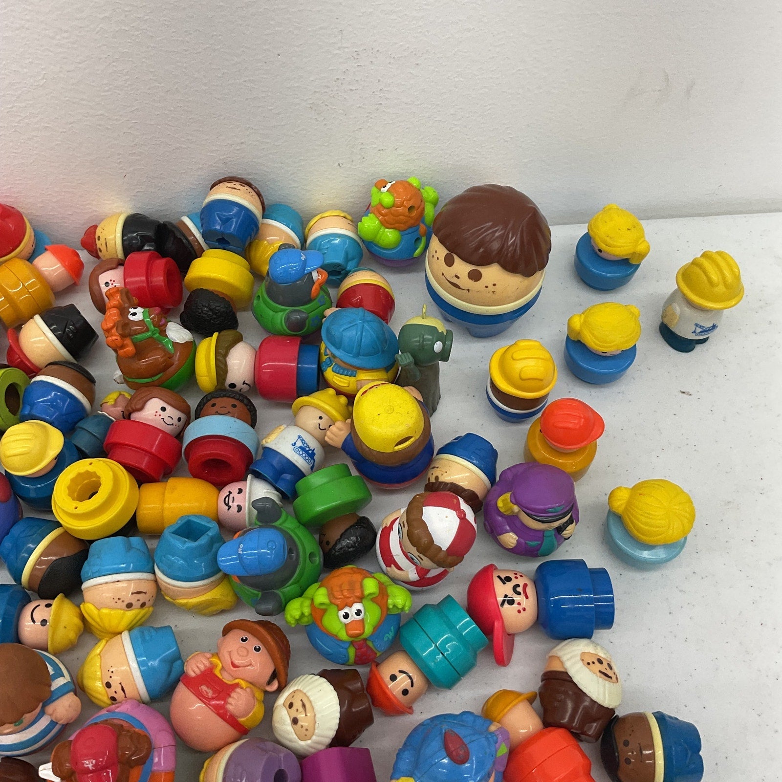 Vintage LOT 7 lbs Mixed Fisher Price Playskool Chunky Little People Figures Used - Warehouse Toys