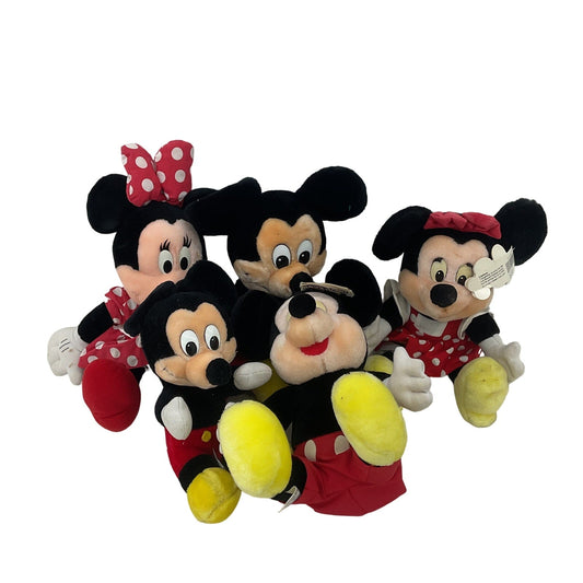 Vintage LOT Disney Mickey Minnie Mouse Classic Character Stuffed Animals - Warehouse Toys