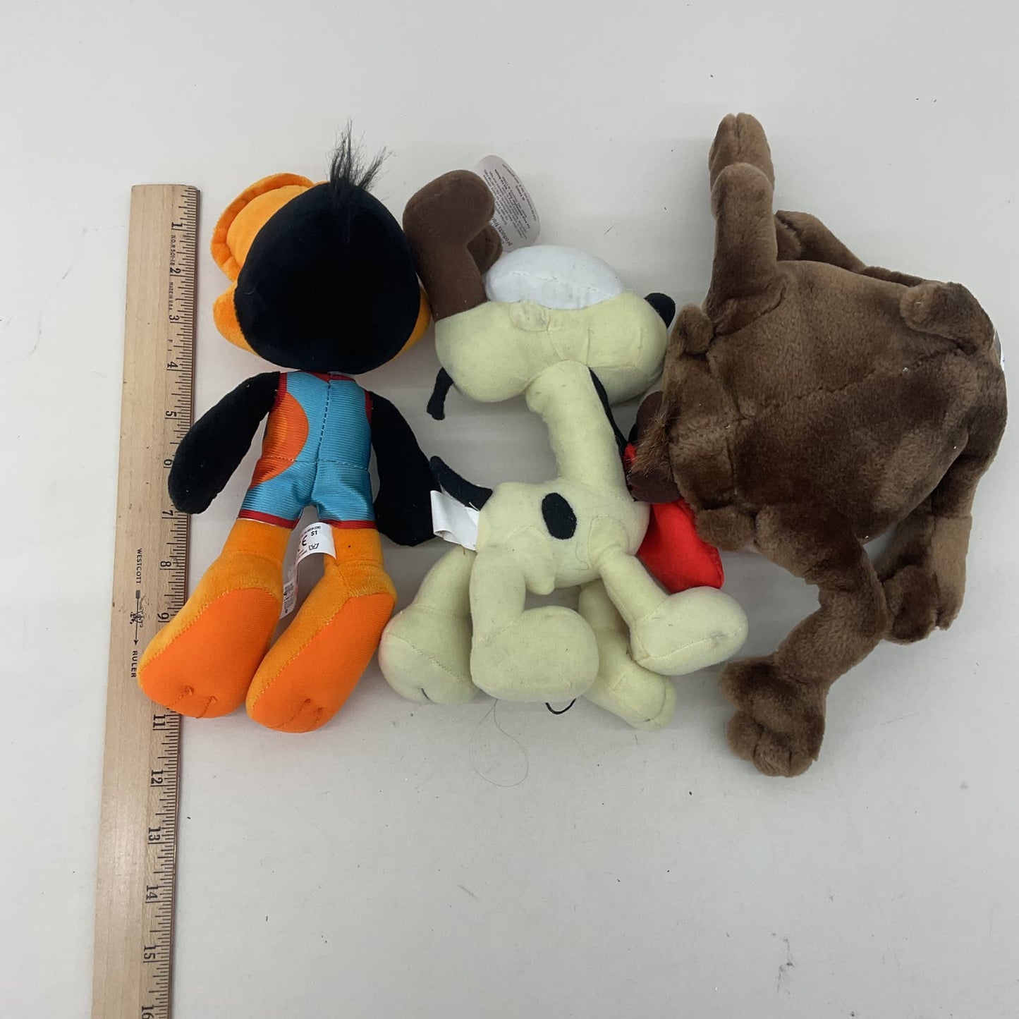 Vintage LOT Looney Tunes Daffy Duck Taz Devil & Odie Dog Plush Stuffed Toys - Warehouse Toys