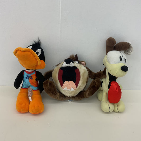 Vintage LOT Looney Tunes Daffy Duck Taz Devil & Odie Dog Plush Stuffed Toys - Warehouse Toys