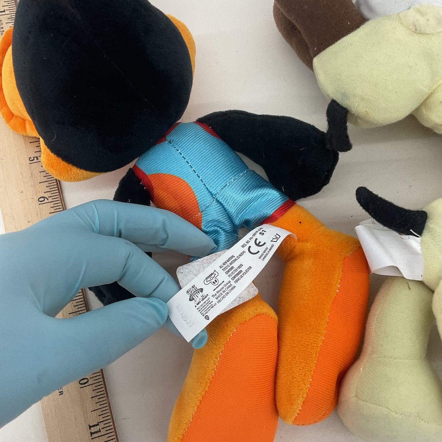 Vintage LOT Looney Tunes Daffy Duck Taz Devil & Odie Dog Plush Stuffed Toys - Warehouse Toys