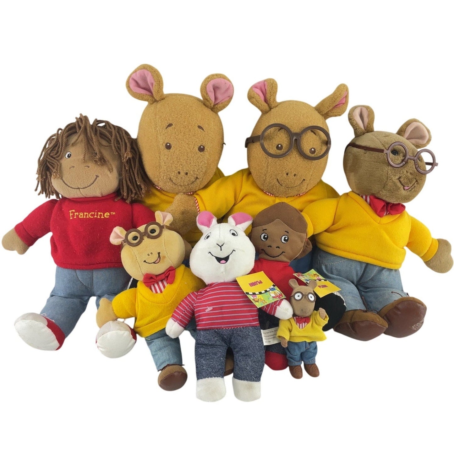 Vintage Lot of 8 Eden Arthur PBS Plush Stuffed Toys Francine Buster Pre - Owned - Warehouse Toys