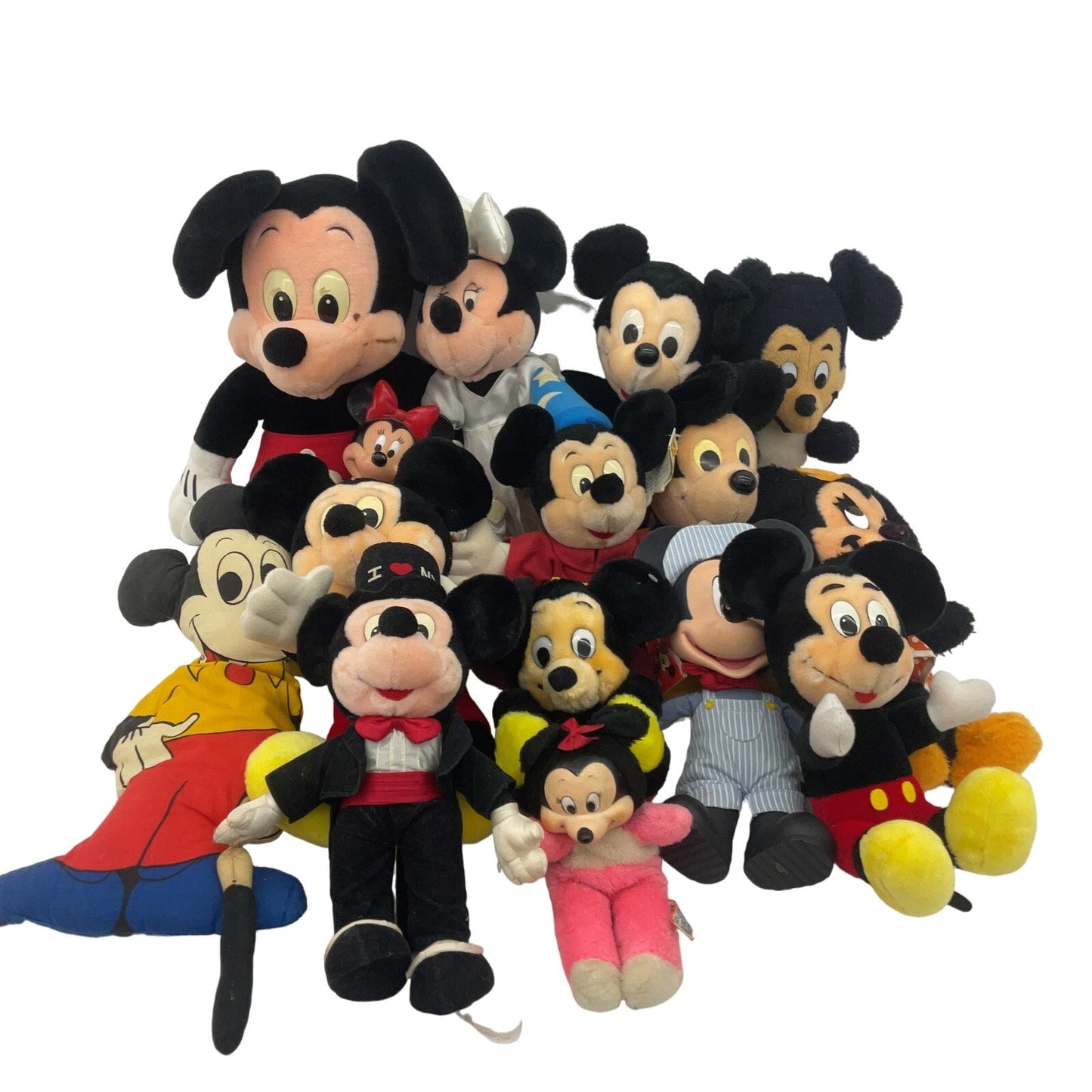 Vintage Mickey Mouse Disney Character Mixed Preowned LOT 12 lbs Plush Dolls Toys - Warehouse Toys