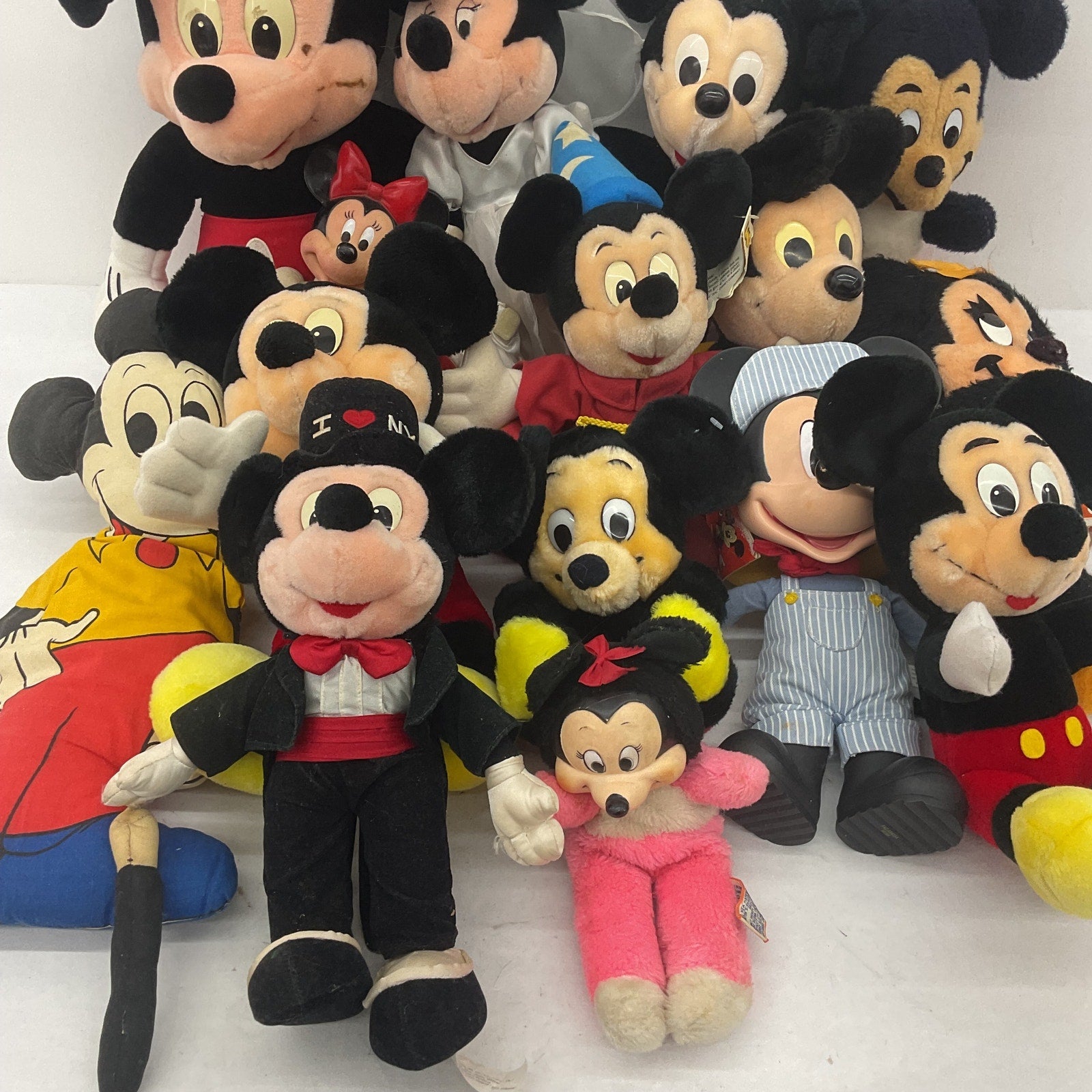 Vintage Mickey Mouse Disney Character Mixed Preowned LOT 12 lbs Plush Dolls Toys - Warehouse Toys