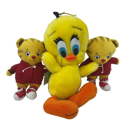 Vintage Mighty Star Looney Tunes Tweety Bird & Backyardigan Cat Plush Dolls - Warehouse Toys