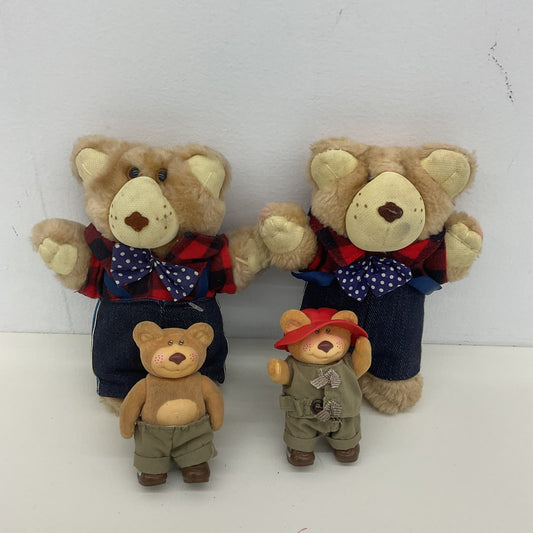 Vintage Mini 1980s CPK Xavier Roberts Furskins Country Home Teddy Bears Plush - Warehouse Toys