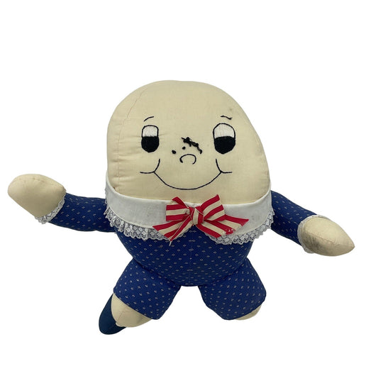 Vintage Miranda's Closet White & Blue Humpty Dumpty Egg Stuffed Animal, Preowned - Warehouse Toys