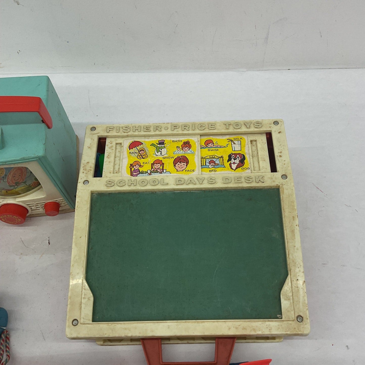 Vintage Mix LOT Classic Toys Fisher Price Diddle Diddle TV Chalkboard Camera - Warehouse Toys