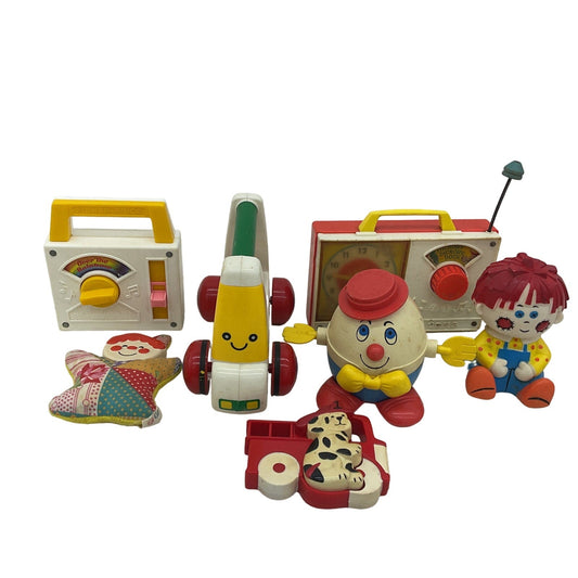 Vintage Mix Preowned LOT Classic Toys Fisher Price Clock Radio Humpty Dumpty - Warehouse Toys