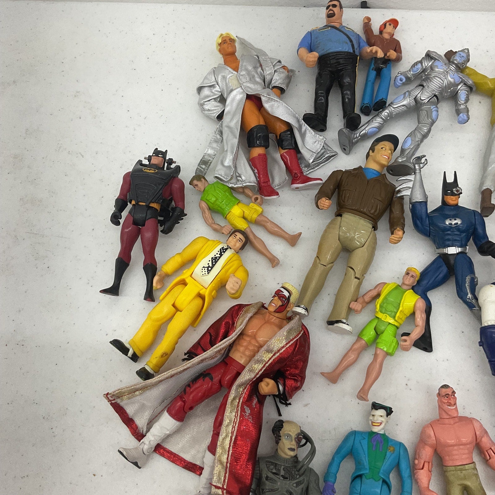 Vintage Mixed Action Figures DC Comics Joker Ric Flair Wrestler X - Men Wolfman - Warehouse Toys