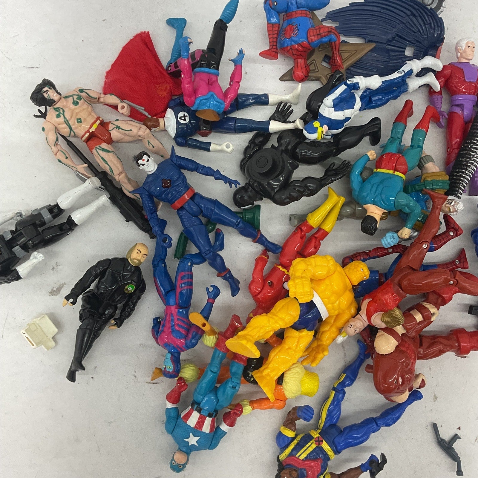 Vintage Mixed Loose Action Figures Toys LOT Preowned X - Men Marvel & Others - Warehouse Toys