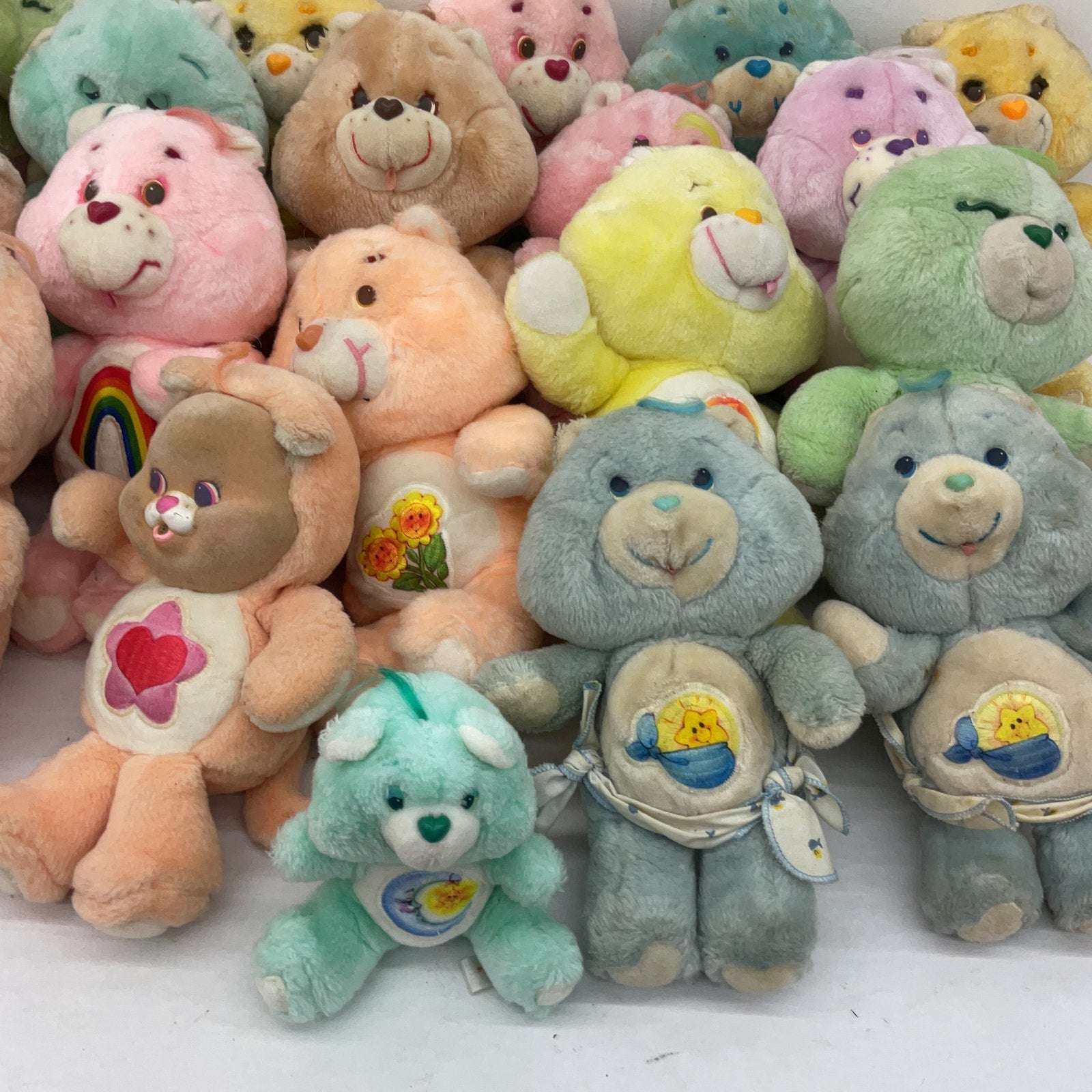 Vintage Mixed LOT 15 lbs Care Bears Character Plush Dolls Stuffed Animals Tender - Warehouse Toys