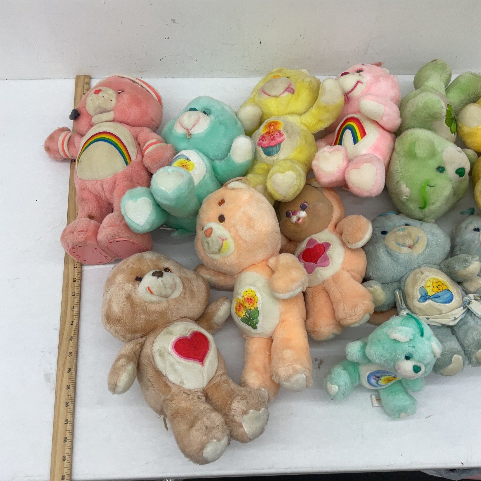 Vintage Mixed LOT 15 lbs Care Bears Character Plush Dolls Stuffed Animals Tender - Warehouse Toys