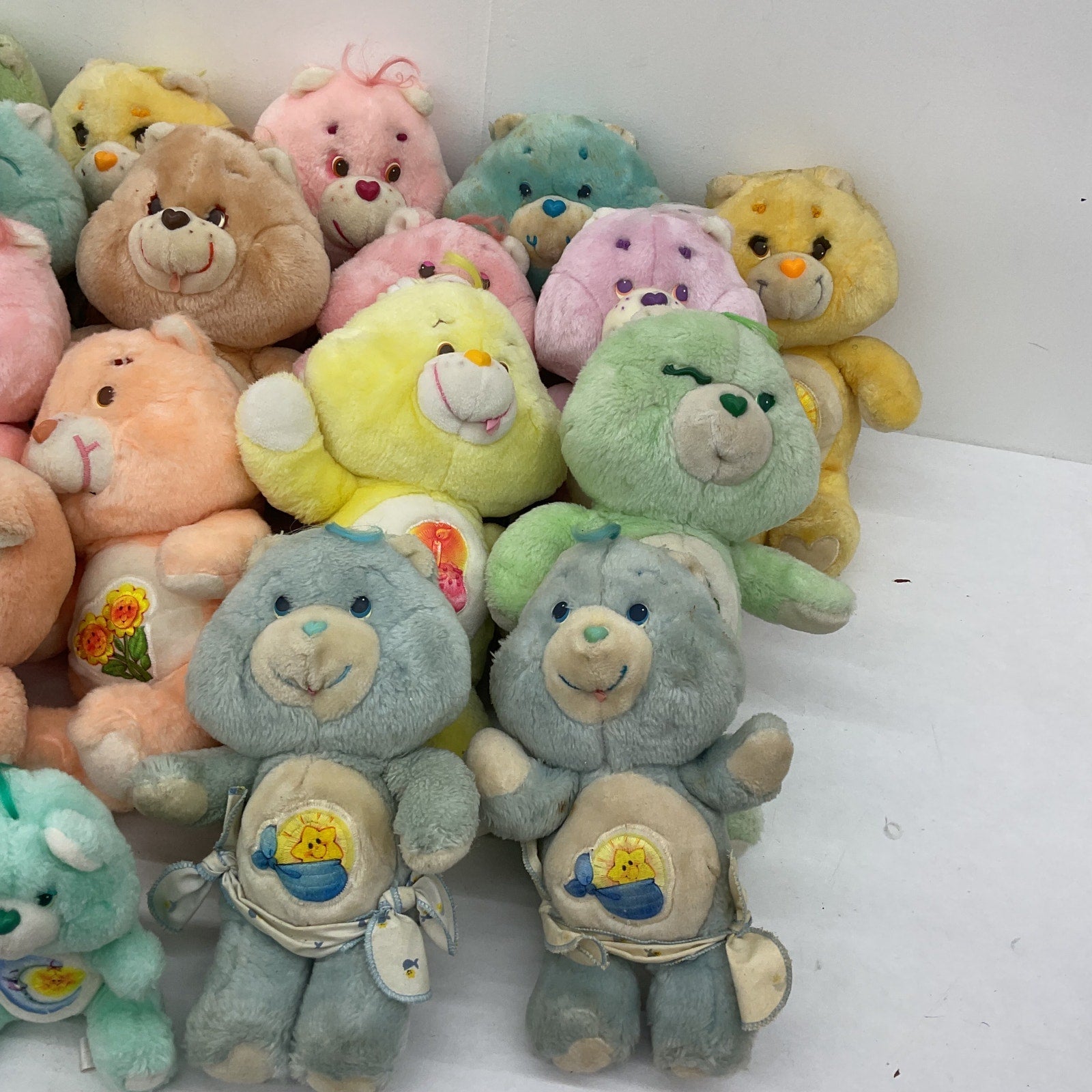 Vintage Mixed LOT 15 lbs Care Bears Character Plush Dolls Stuffed Animals Tender - Warehouse Toys