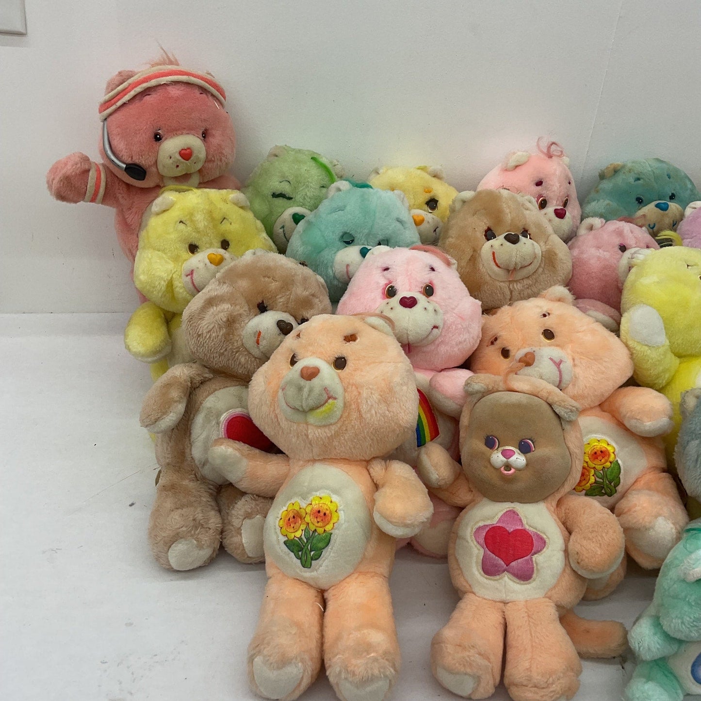 Vintage Mixed LOT 15 lbs Care Bears Character Plush Dolls Stuffed Animals Tender - Warehouse Toys